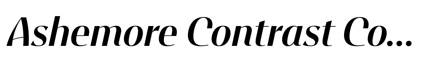 Ashemore Contrast Condensed Semi Bold Italic